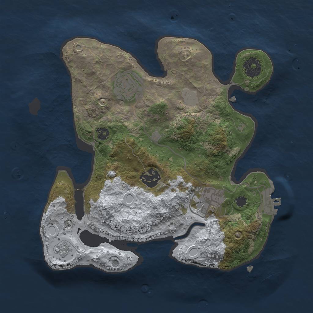 Rust Map: Procedural Map, Size: 2500, Seed: 926220847, 10 Monuments