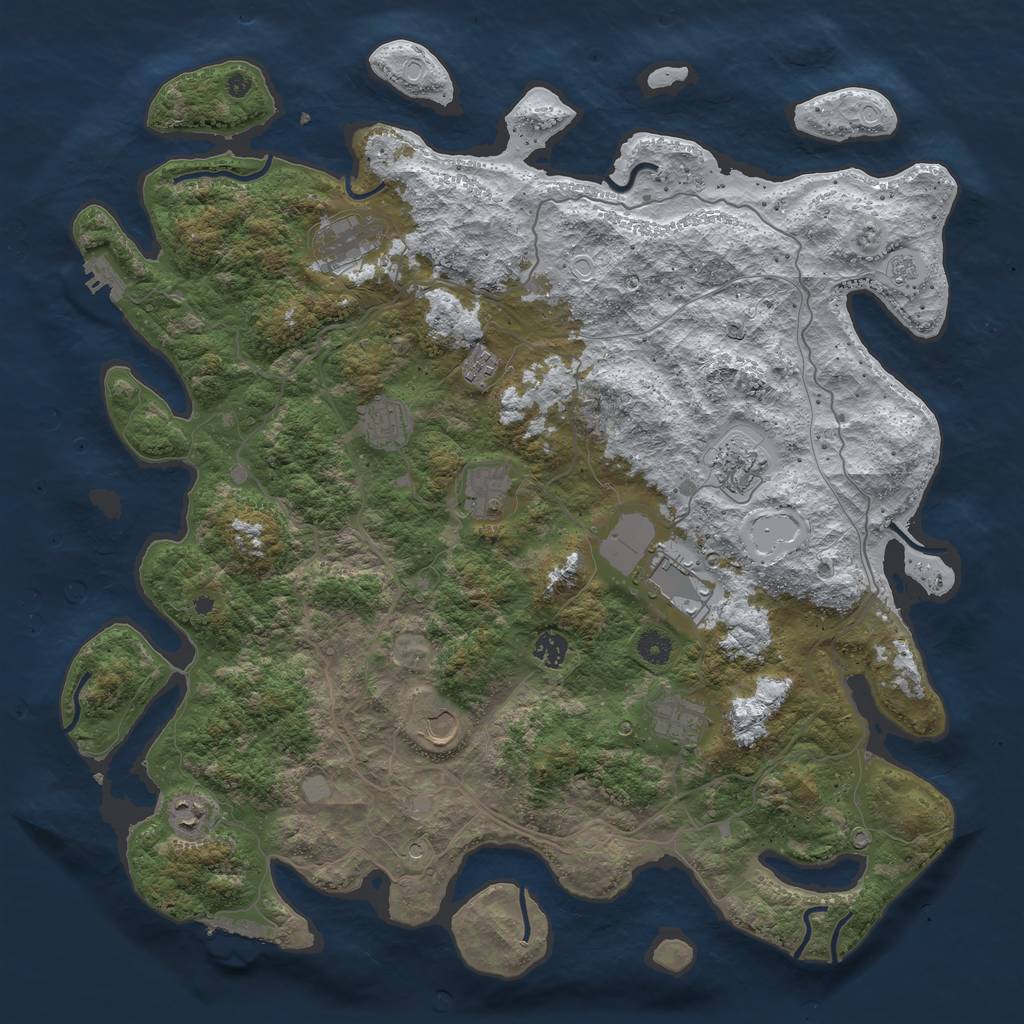 Rust Map: Procedural Map, Size: 4500, Seed: 306, 19 Monuments