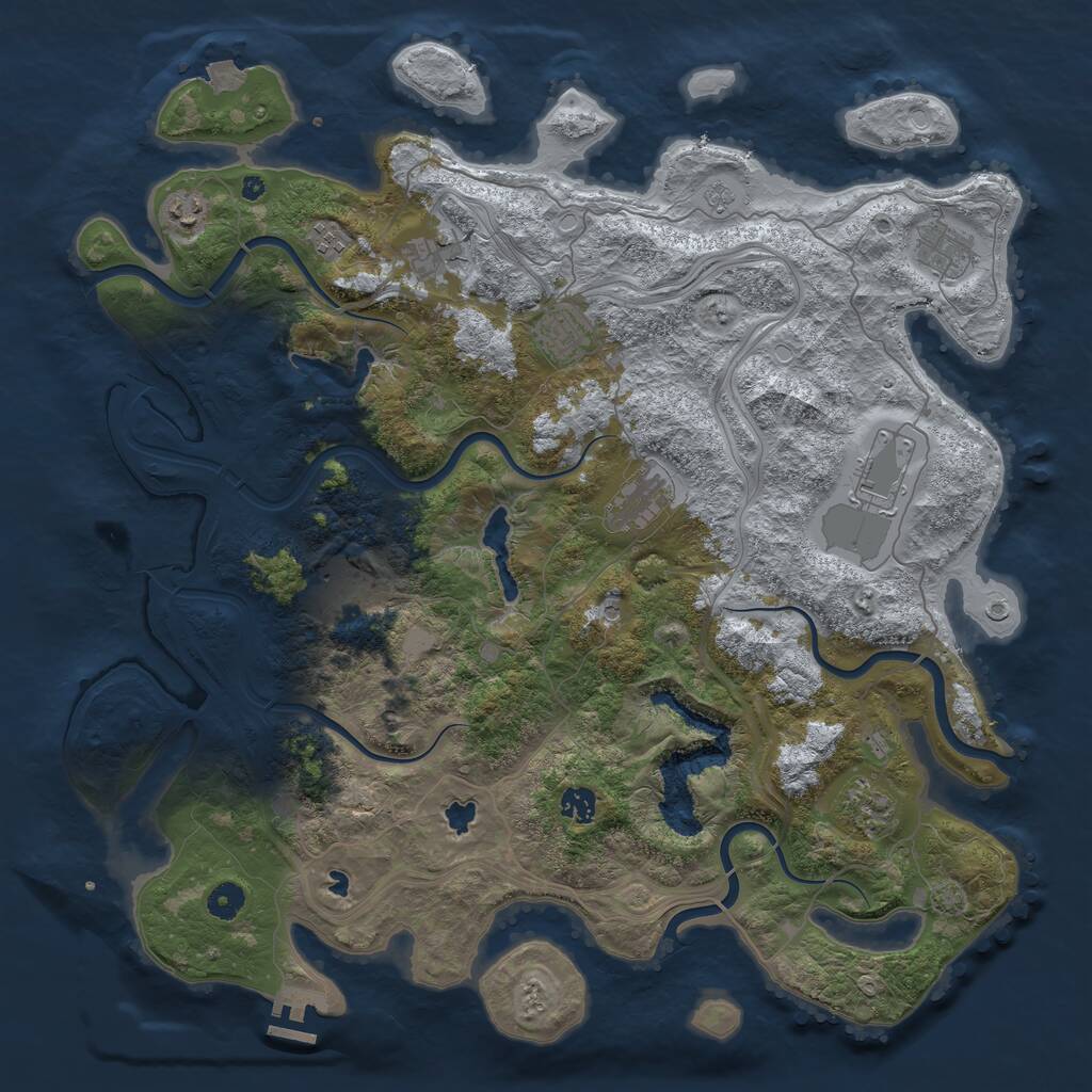 Rust Map: Procedural Map, Size: 4500, Seed: 306, 15 Monuments