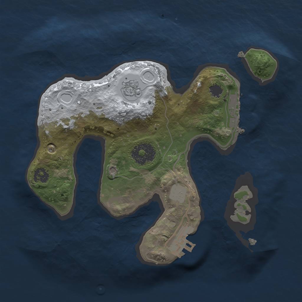 Rust Map: Procedural Map, Size: 2000, Seed: 42315, 8 Monuments