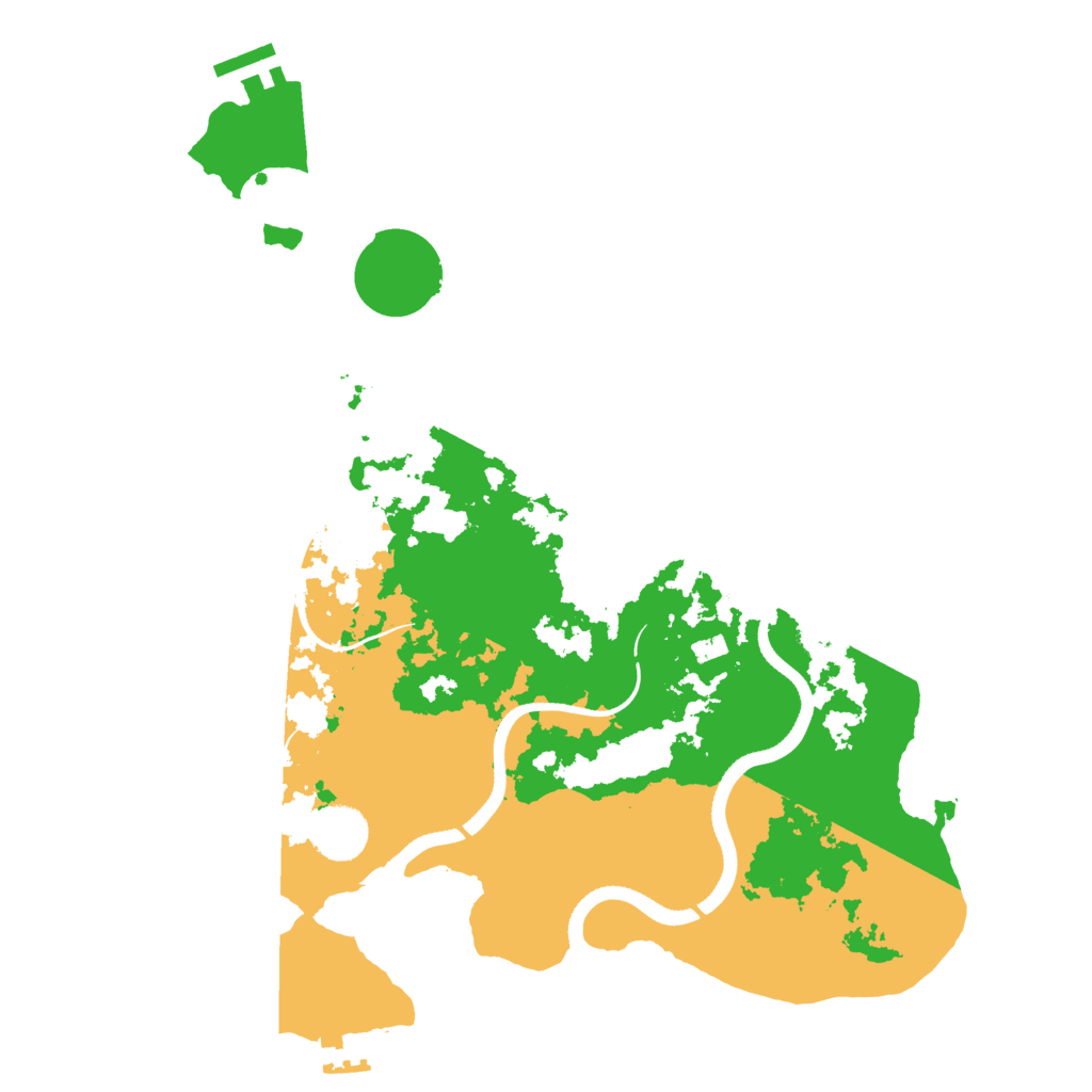 Biome Rust Map: Procedural Map, Size: 3500, Seed: 26305