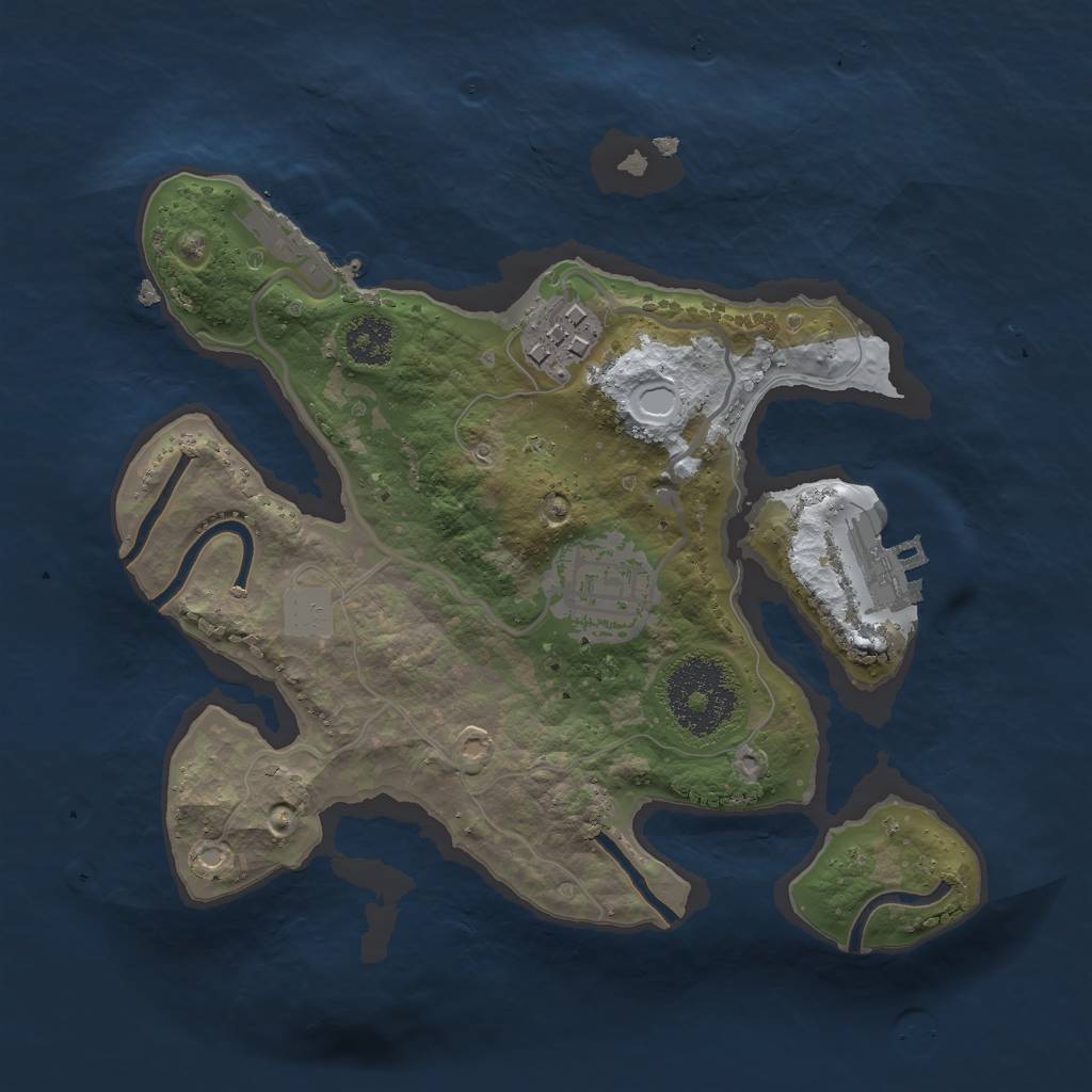 Rust Map: Procedural Map, Size: 2300, Seed: 78581, 9 Monuments