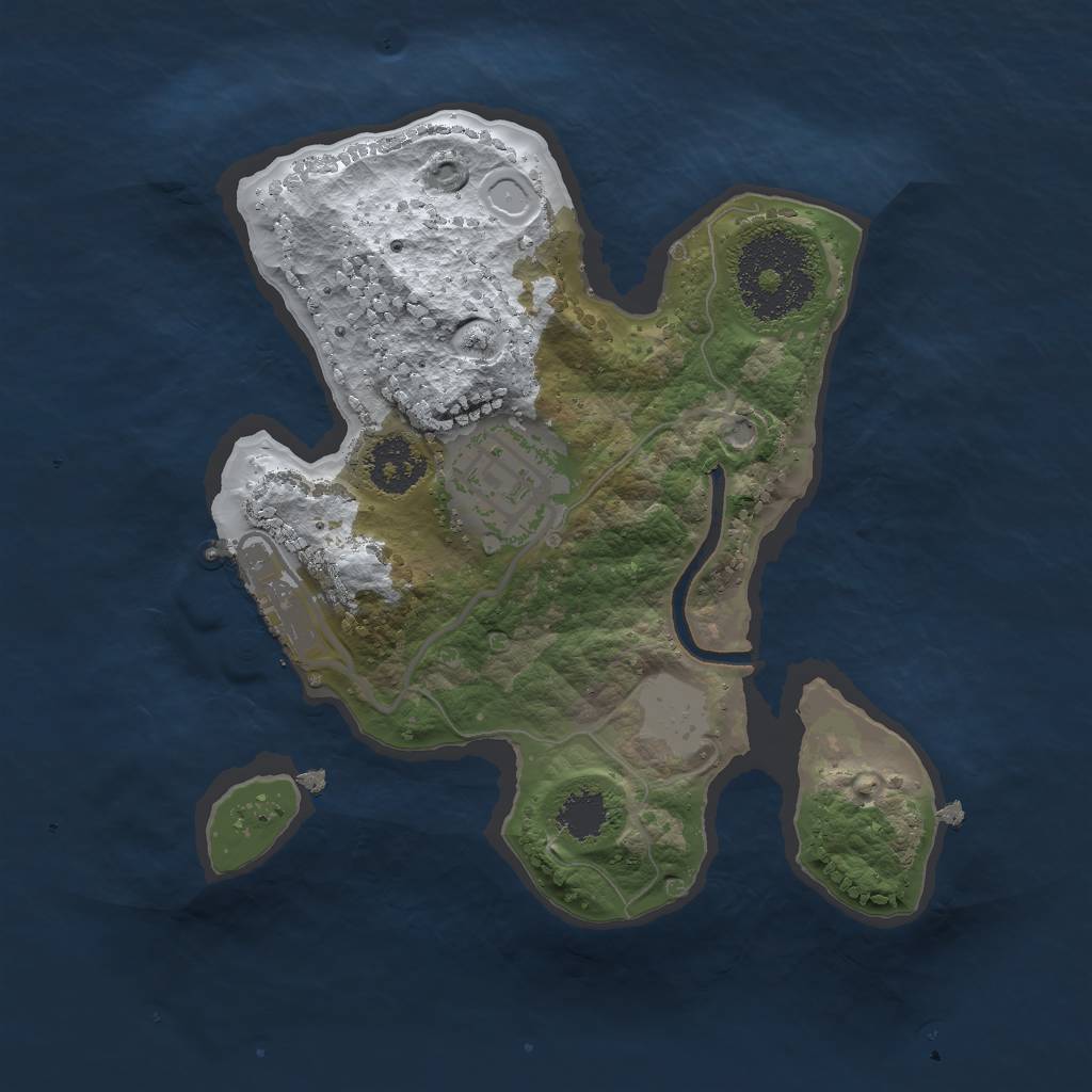 Rust Map: Procedural Map, Size: 2000, Seed: 2931, 7 Monuments