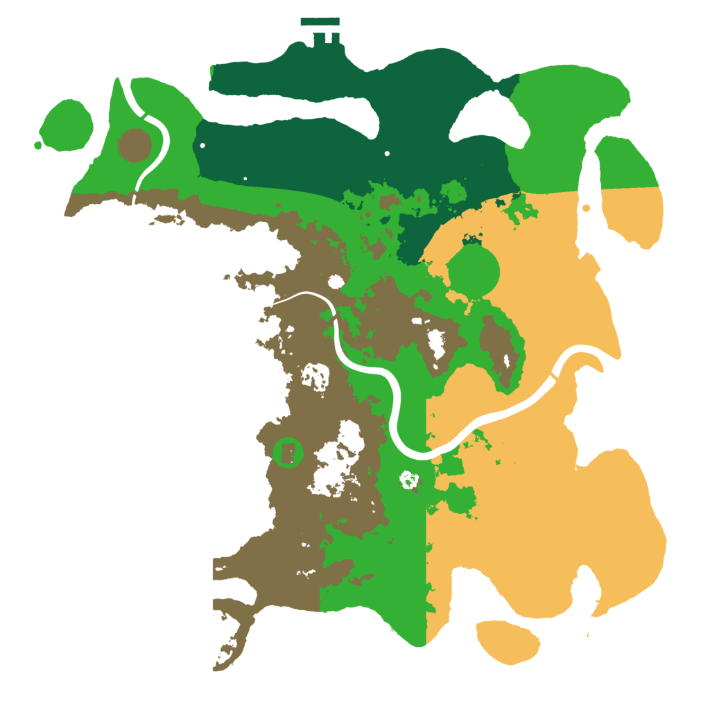 Biome Rust Map: Procedural Map, Size: 3700, Seed: 27552