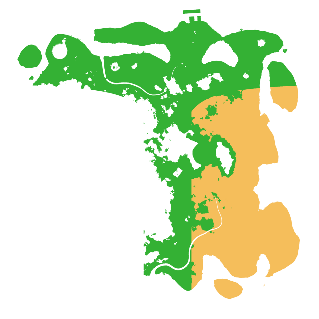 Biome Rust Map: Procedural Map, Size: 3700, Seed: 27552