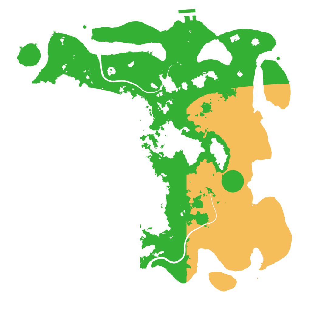 Biome Rust Map: Procedural Map, Size: 3700, Seed: 27552