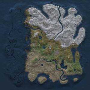 Thumbnail Rust Map: Procedural Map, Size: 4000, Seed: 438, 11 Monuments