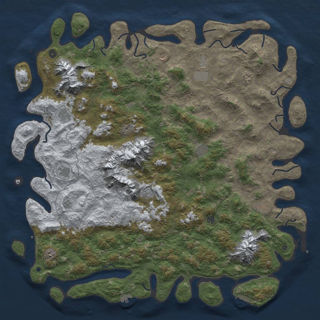 Rust Map: Procedural Map, Size: 6000, Seed: 27041998, 20 Monuments