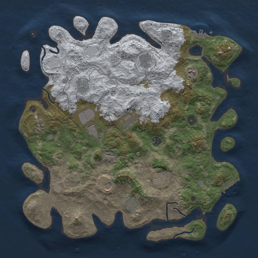 Rust Map: Procedural Map, Size: 4200, Seed: 220407020, 20 Monuments