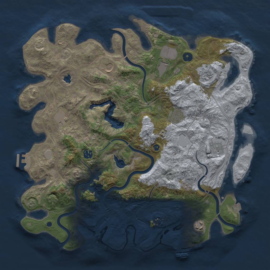Rust Map: Procedural Map, Size: 4250, Seed: 4072022, 15 Monuments