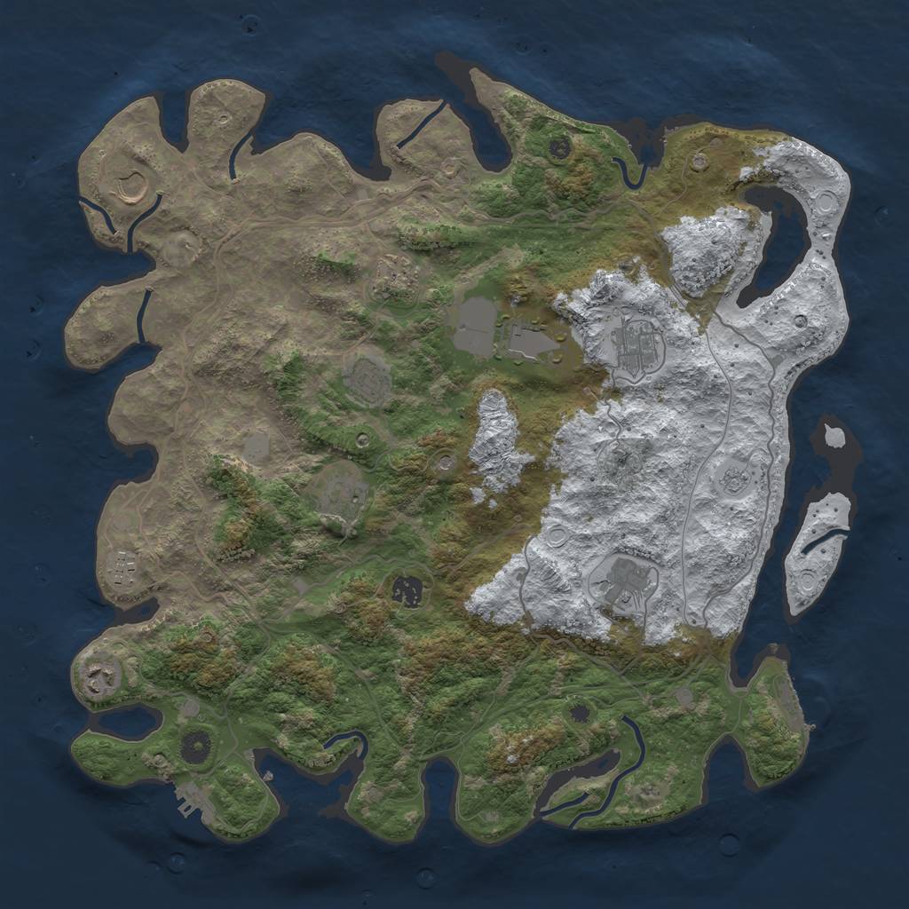 Rust Map: Procedural Map, Size: 4250, Seed: 4072022, 19 Monuments