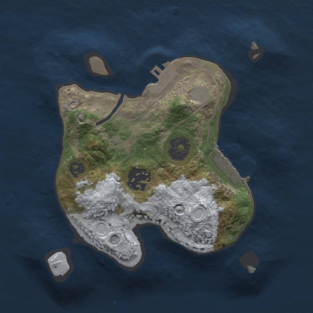 Rust Map: Procedural Map, Size: 2000, Seed: 161, 8 Monuments