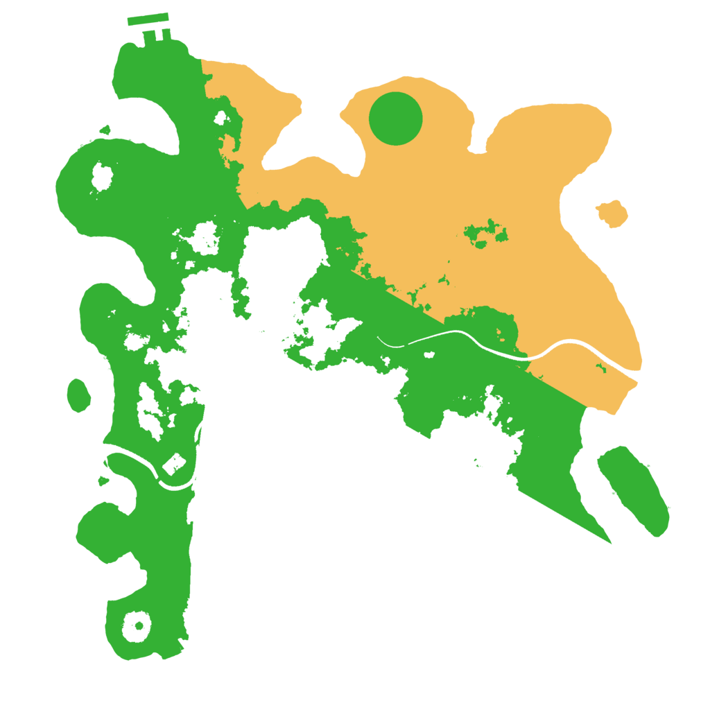 Biome Rust Map: Procedural Map, Size: 3500, Seed: 300842271