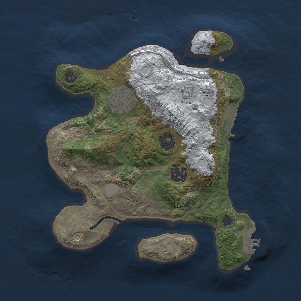 Rust Map: Procedural Map, Size: 2550, Seed: 9780124, 10 Monuments