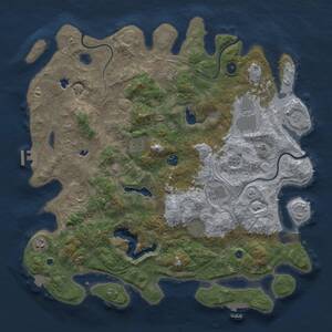 Thumbnail Rust Map: Procedural Map, Size: 4500, Seed: 49173014, 15 Monuments