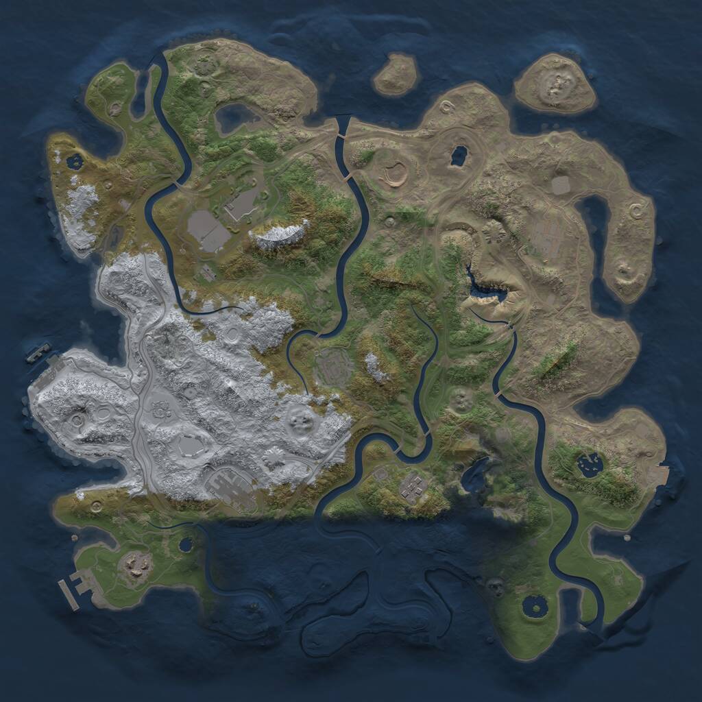 Rust Map: Procedural Map, Size: 4250, Seed: 1773630117, 14 Monuments