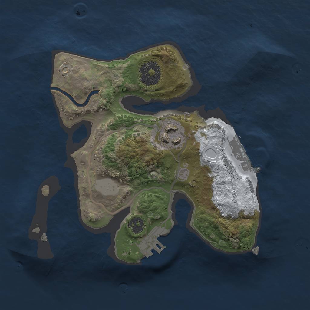 Rust Map: Procedural Map, Size: 2000, Seed: 9958, 8 Monuments