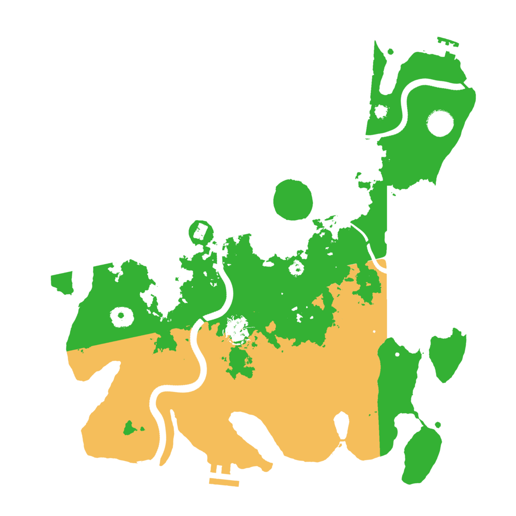 Biome Rust Map: Procedural Map, Size: 3500, Seed: 8877