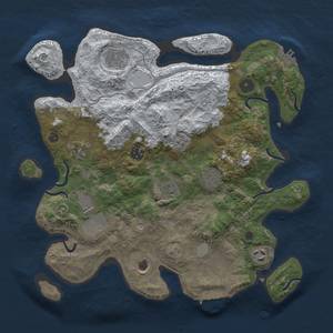 Thumbnail Rust Map: Procedural Map, Size: 3500, Seed: 1215752191, 18 Monuments