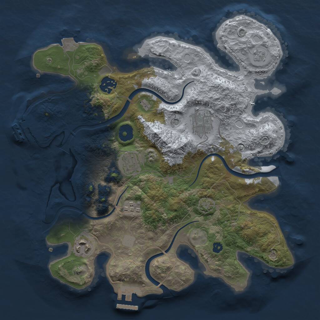 Rust Map: Procedural Map, Size: 3005, Seed: 312196654, 11 Monuments