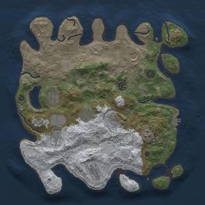 Thumbnail Rust Map: Procedural Map, Size: 3500, Seed: 1036248497, 16 Monuments