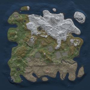 Thumbnail Rust Map: Procedural Map, Size: 3700, Seed: 392225, 19 Monuments