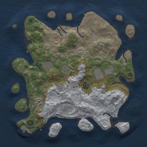 Thumbnail Rust Map: Procedural Map, Size: 3500, Seed: 498488846, 16 Monuments