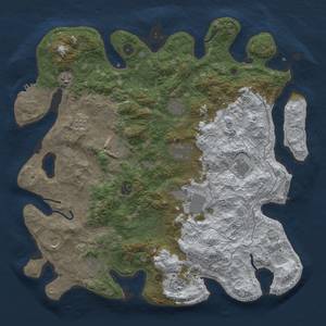Thumbnail Rust Map: Procedural Map, Size: 4500, Seed: 14, 20 Monuments