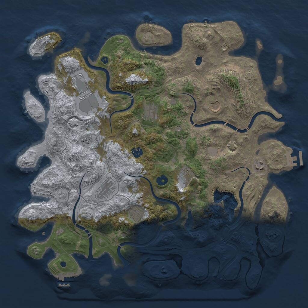 Rust Map: Procedural Map, Size: 4260, Seed: 836429099, 15 Monuments