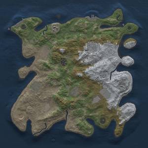 Thumbnail Rust Map: Procedural Map, Size: 3500, Seed: 859, 16 Monuments