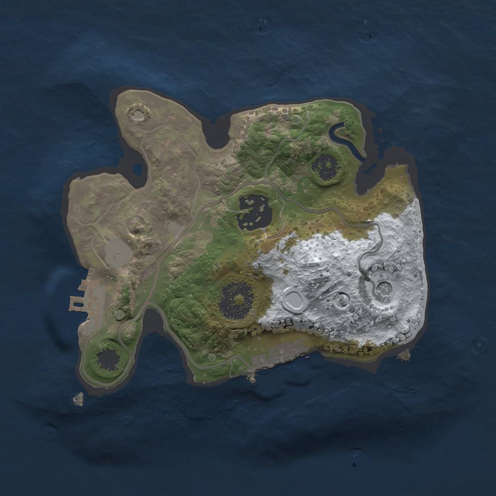 Rust Map: Procedural Map, Size: 2000, Seed: 1461552919, 9 Monuments