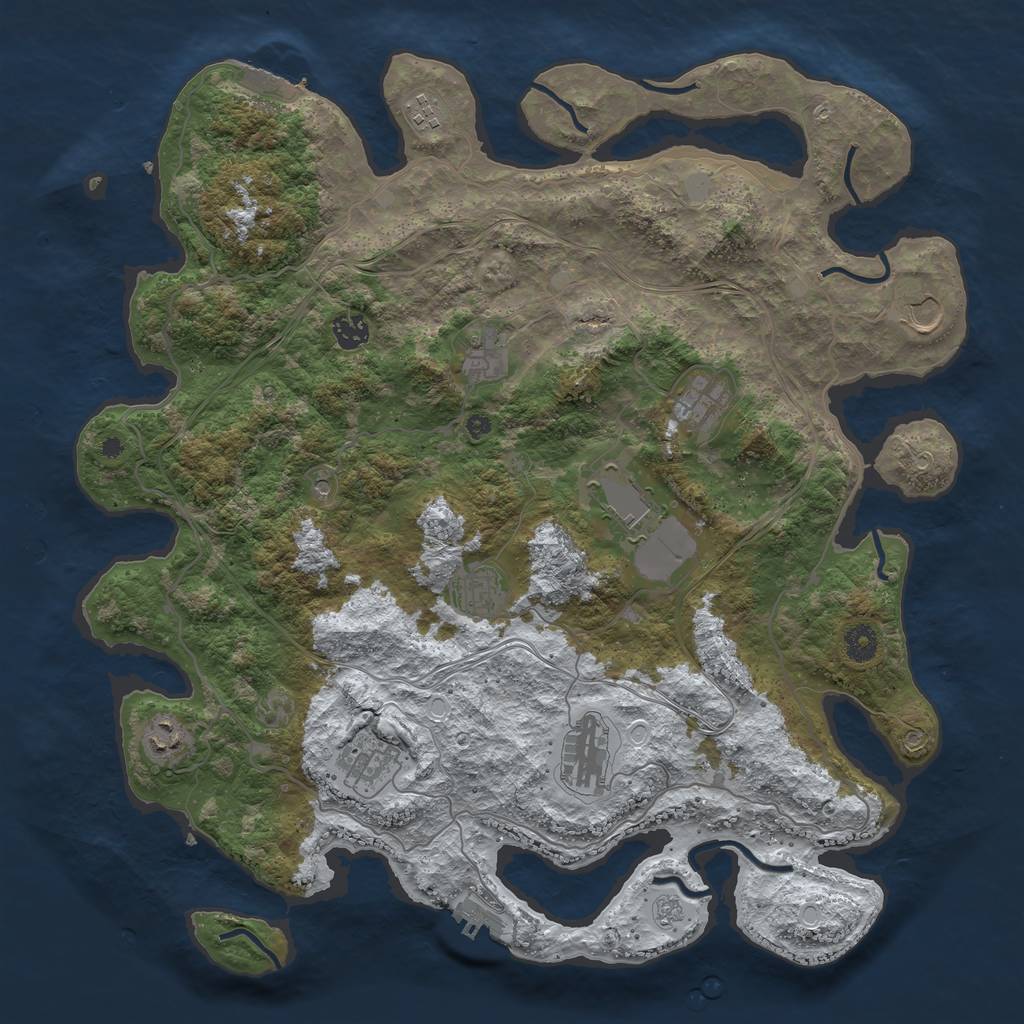 Rust Map: Procedural Map, Size: 4250, Seed: 245721, 19 Monuments