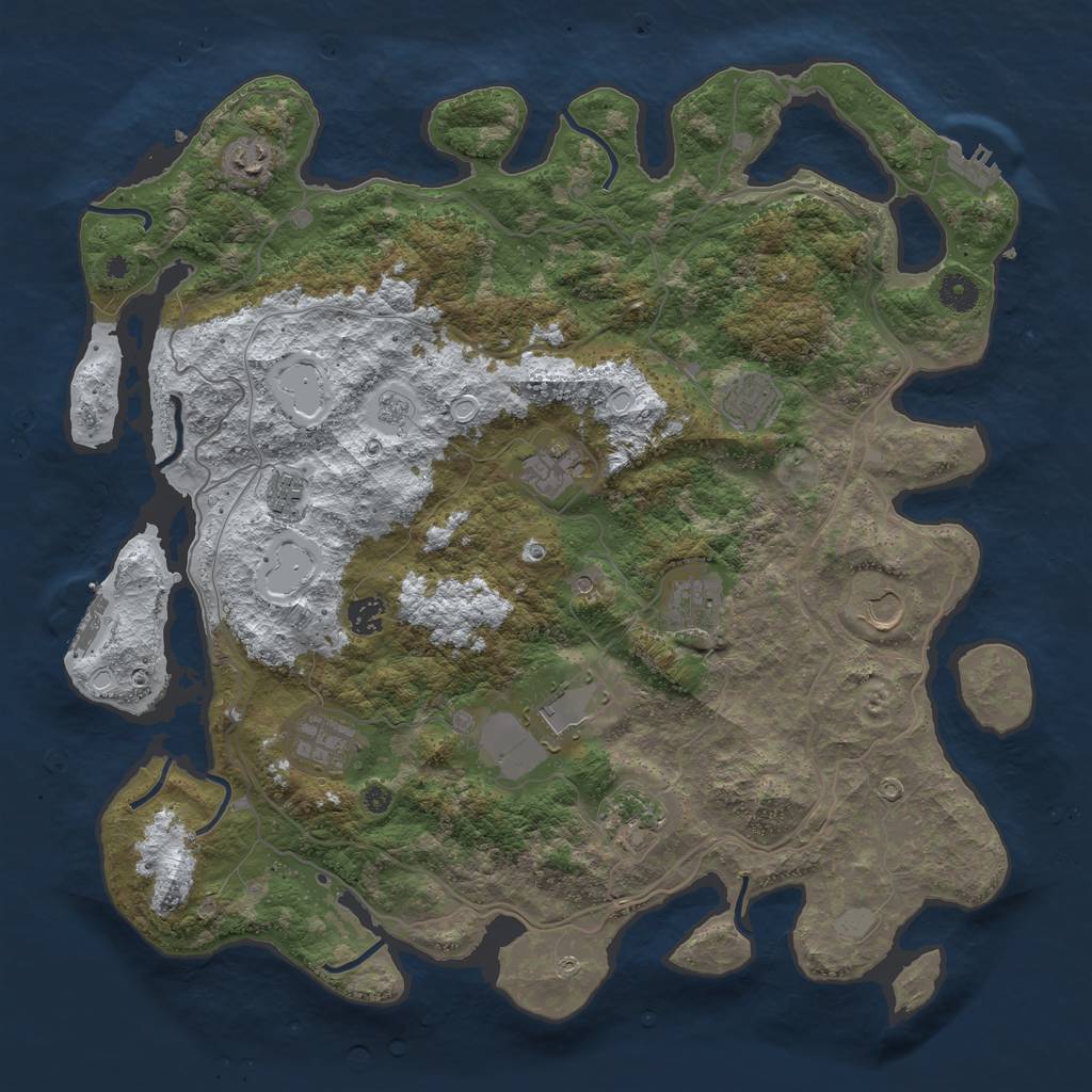 Rust Map: Procedural Map, Size: 4250, Seed: 2022040802, 19 Monuments