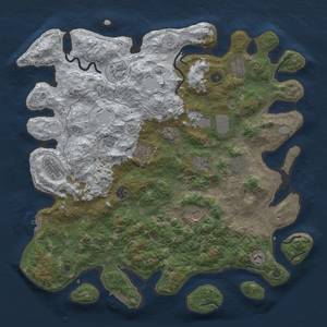 Thumbnail Rust Map: Procedural Map, Size: 4500, Seed: 13870, 20 Monuments