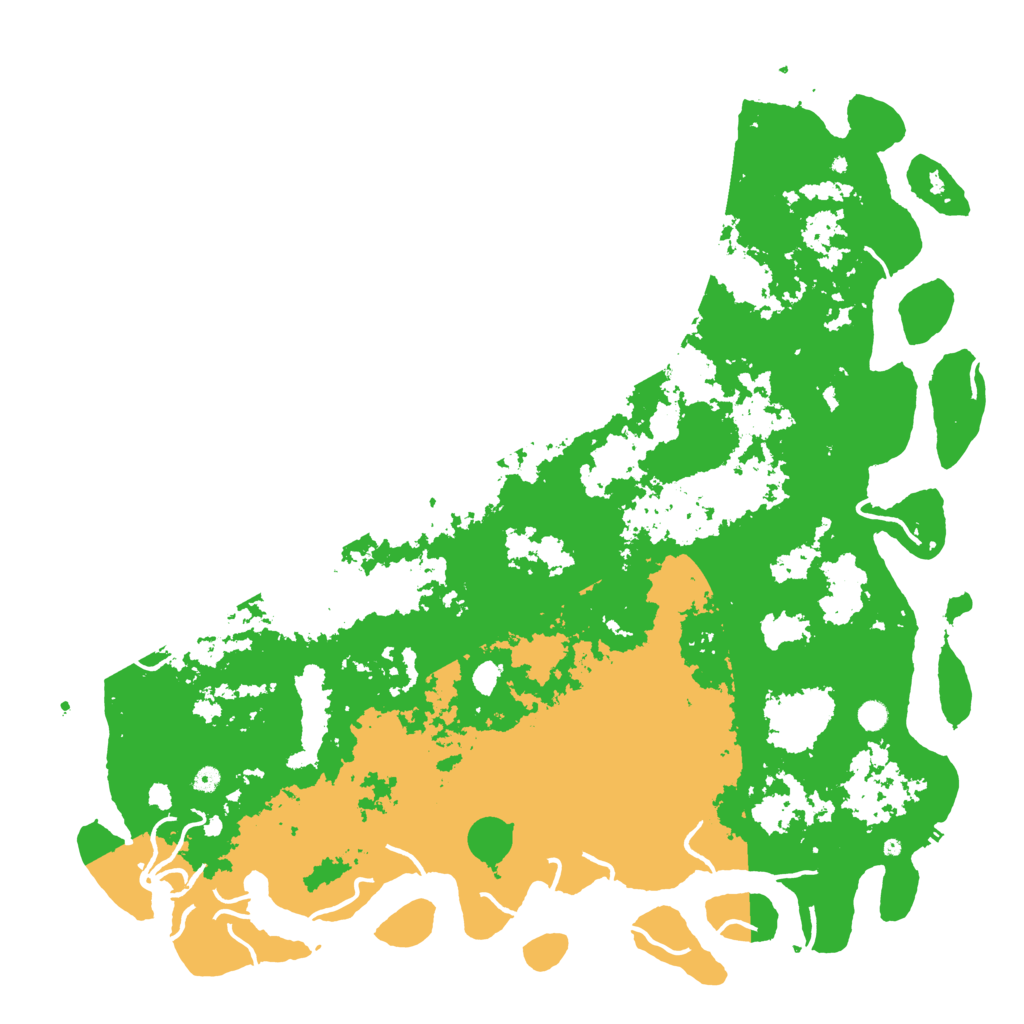 Biome Rust Map: Procedural Map, Size: 6000, Seed: 36668