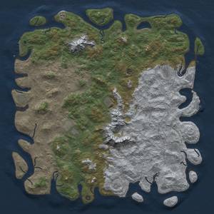 Thumbnail Rust Map: Procedural Map, Size: 6000, Seed: 93836527, 18 Monuments