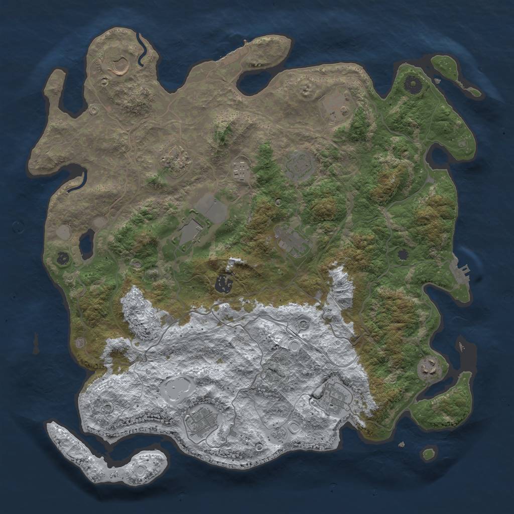 Rust Map: Procedural Map, Size: 4250, Seed: 1766244501, 20 Monuments