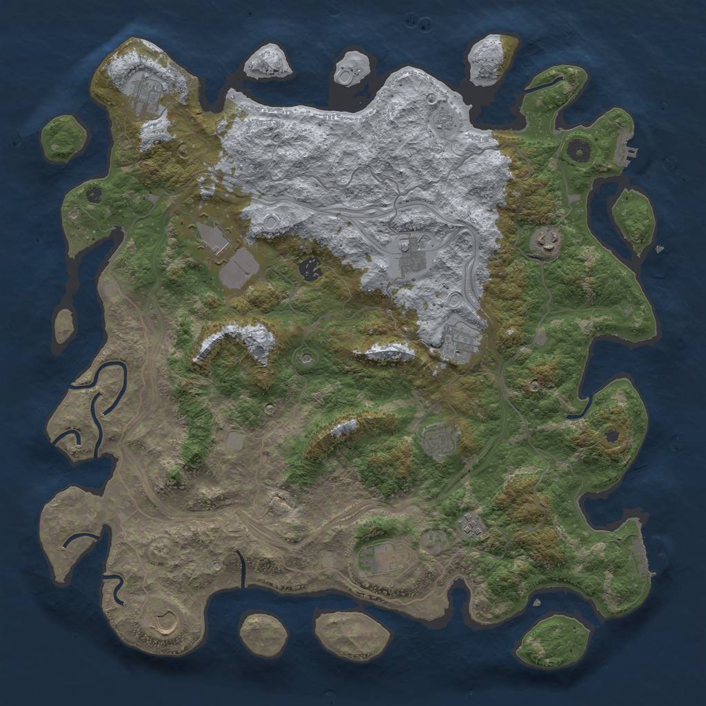 Rust Map: Procedural Map, Size: 4500, Seed: 82, 17 Monuments