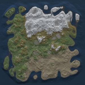 Thumbnail Rust Map: Procedural Map, Size: 4500, Seed: 103, 20 Monuments