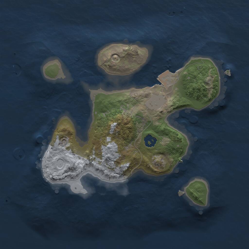 Rust Map: Procedural Map, Size: 2000, Seed: 432, 1 Monuments