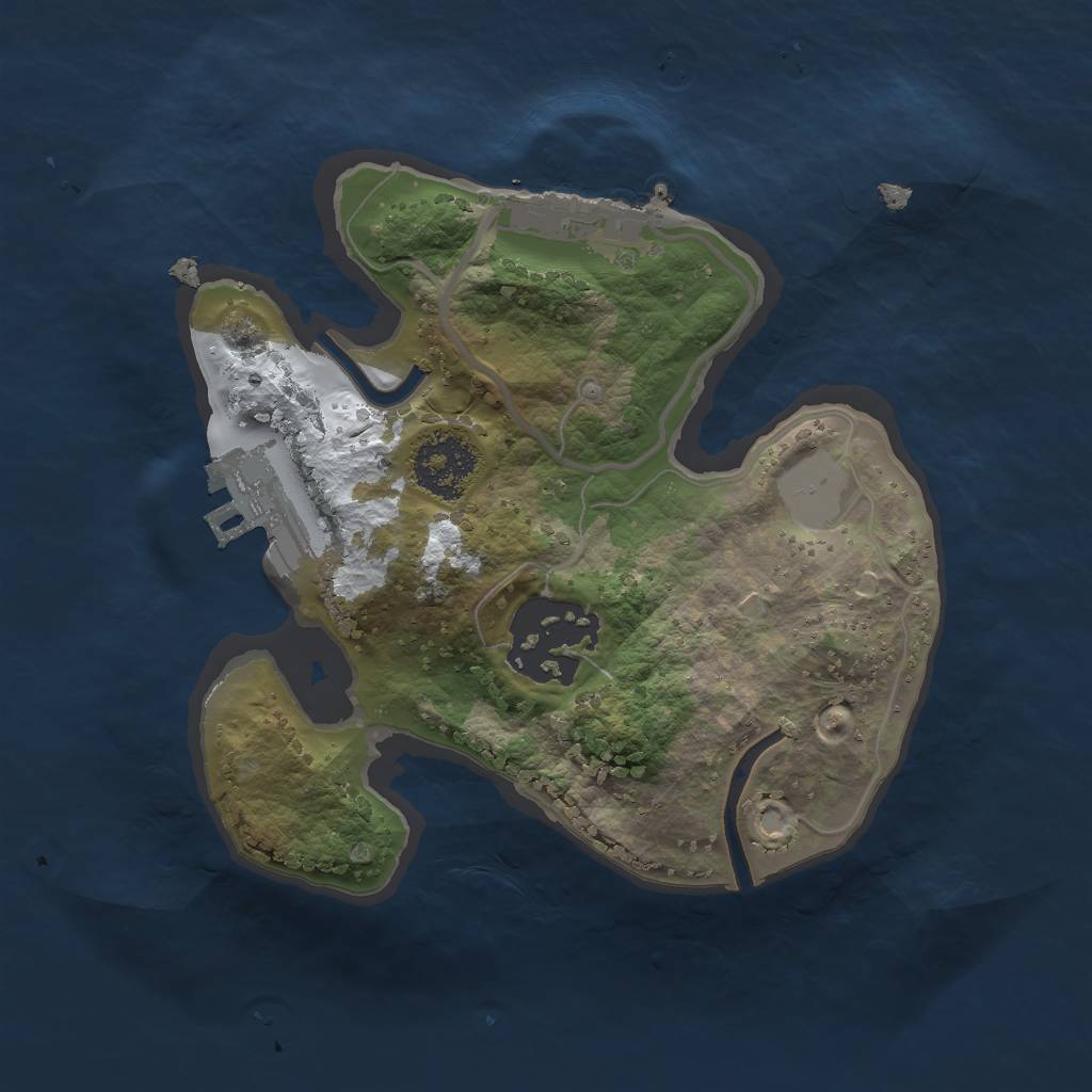 Rust Map: Procedural Map, Size: 1800, Seed: 100816564, 8 Monuments