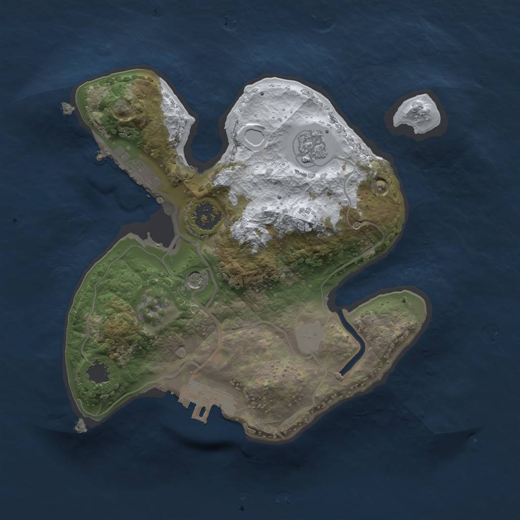 Rust Map: Procedural Map, Size: 2000, Seed: 6465, 9 Monuments