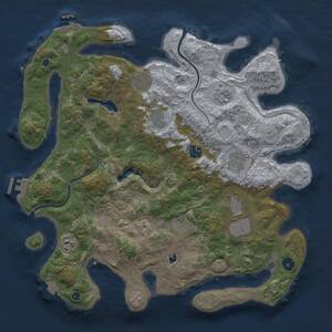 Thumbnail Rust Map: Procedural Map, Size: 4000, Seed: 404, 15 Monuments