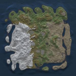 Thumbnail Rust Map: Procedural Map, Size: 4250, Seed: 17777, 18 Monuments