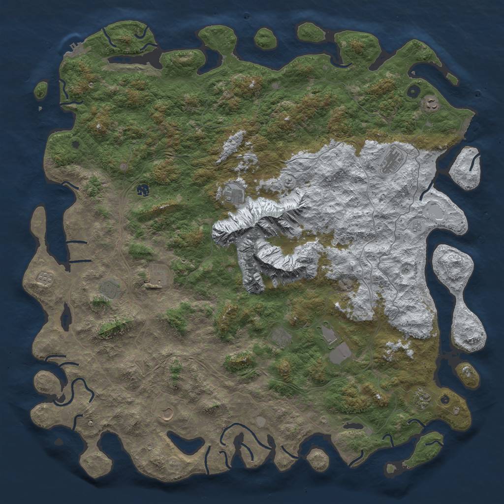 Rust Map: Procedural Map, Size: 6000, Seed: 1475003459, 20 Monuments