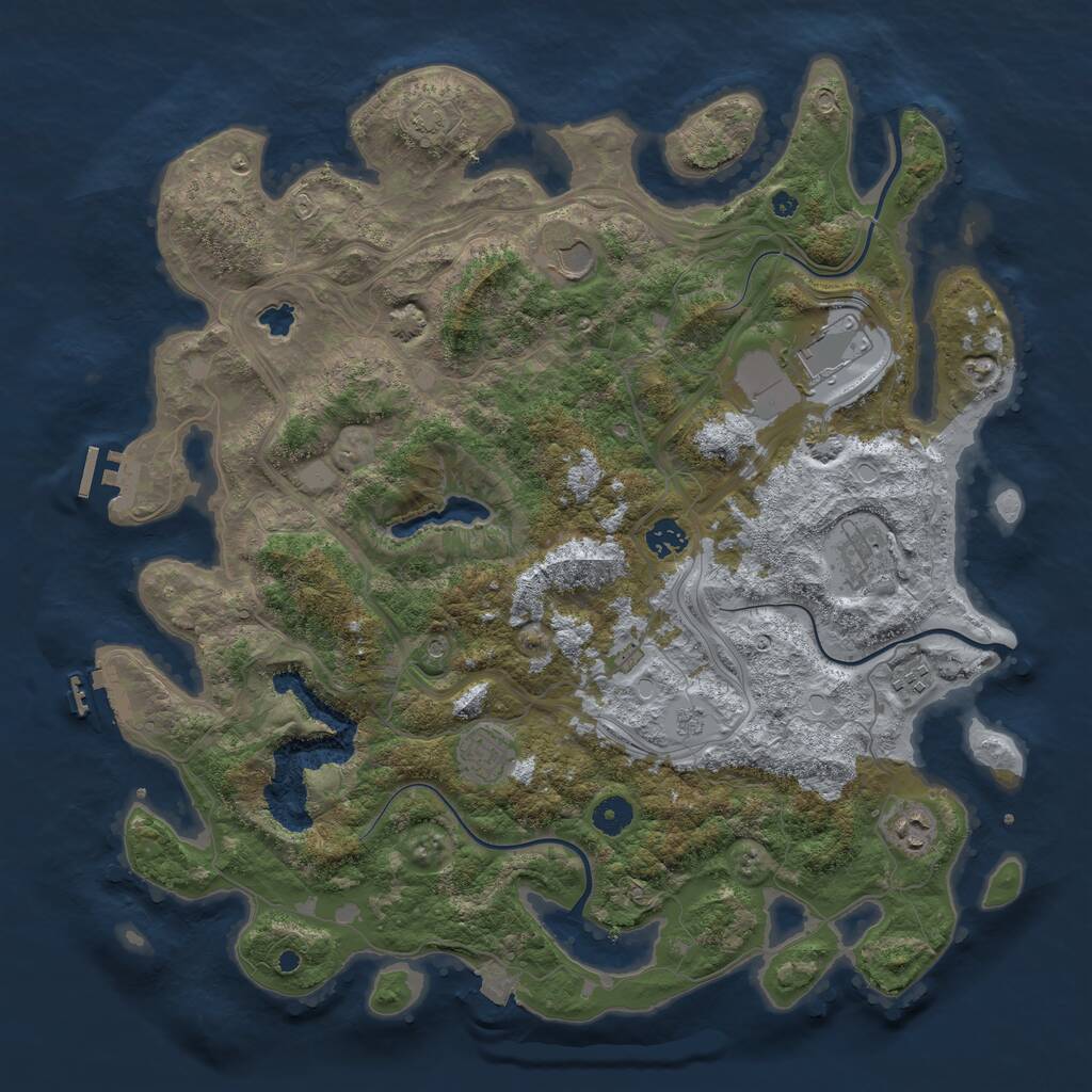 Rust Map: Procedural Map, Size: 4250, Seed: 753300, 13 Monuments