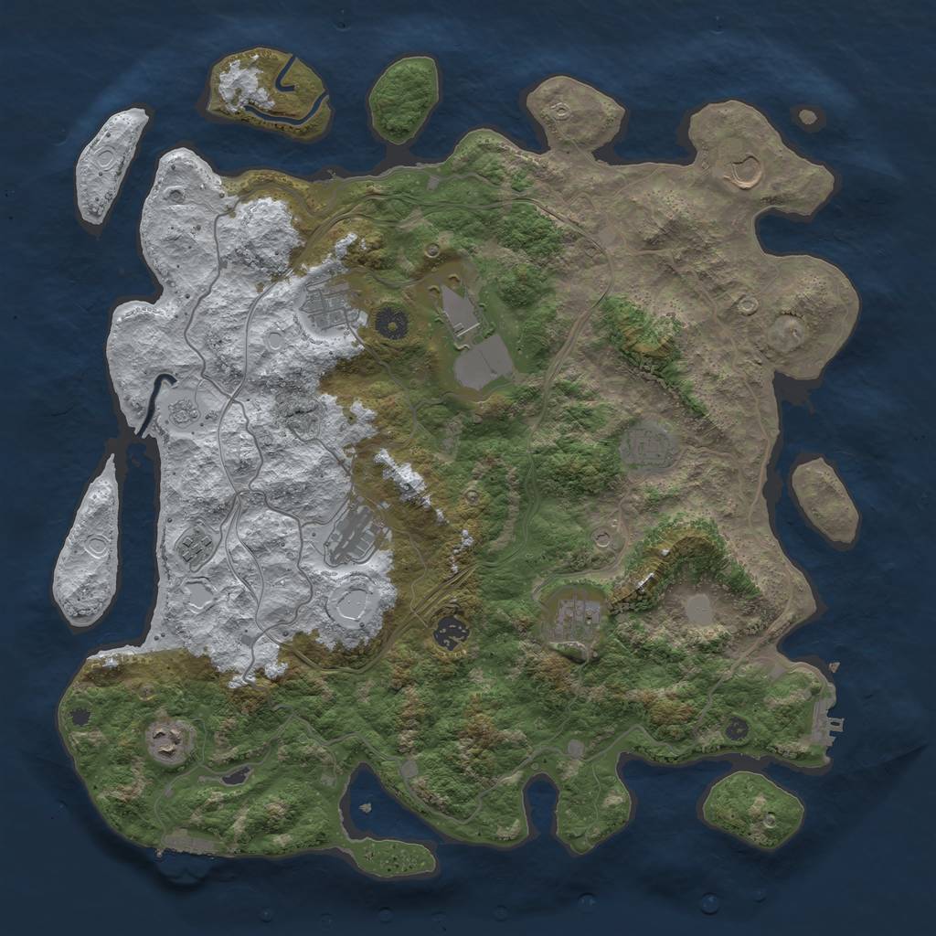 Rust Map: Procedural Map, Size: 4250, Seed: 3267980, 18 Monuments