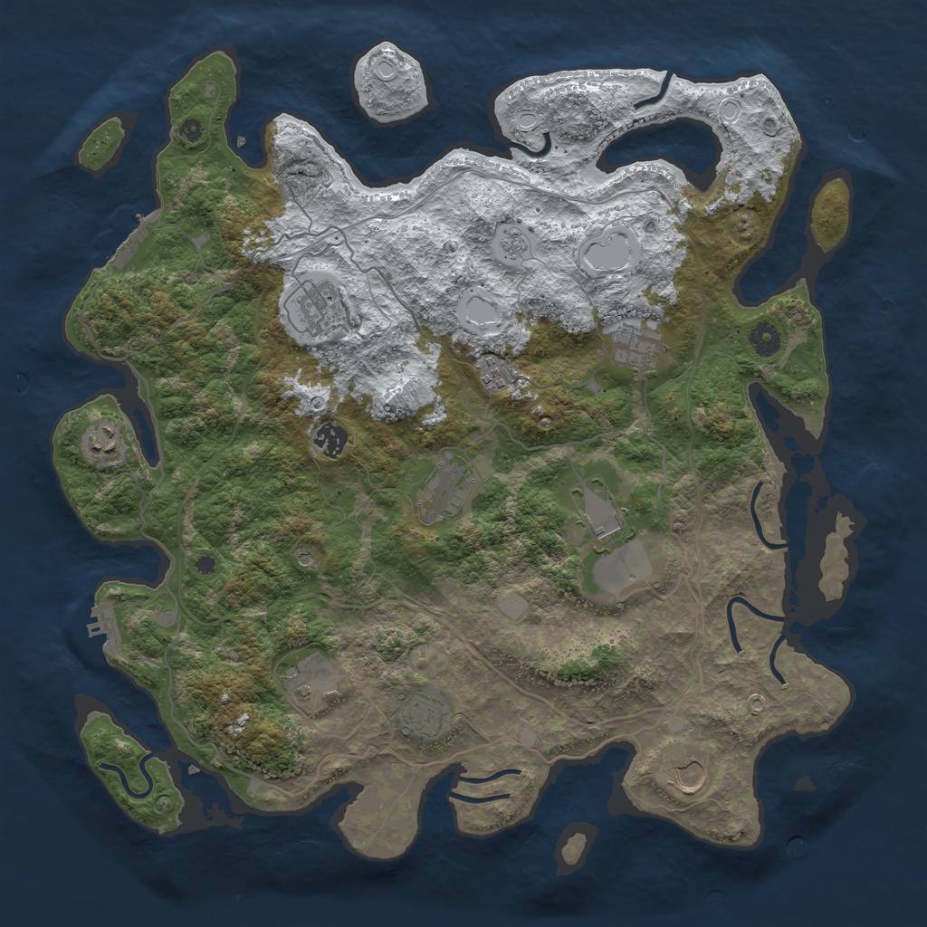 Rust Map: Procedural Map, Size: 4250, Seed: 6014958, 19 Monuments