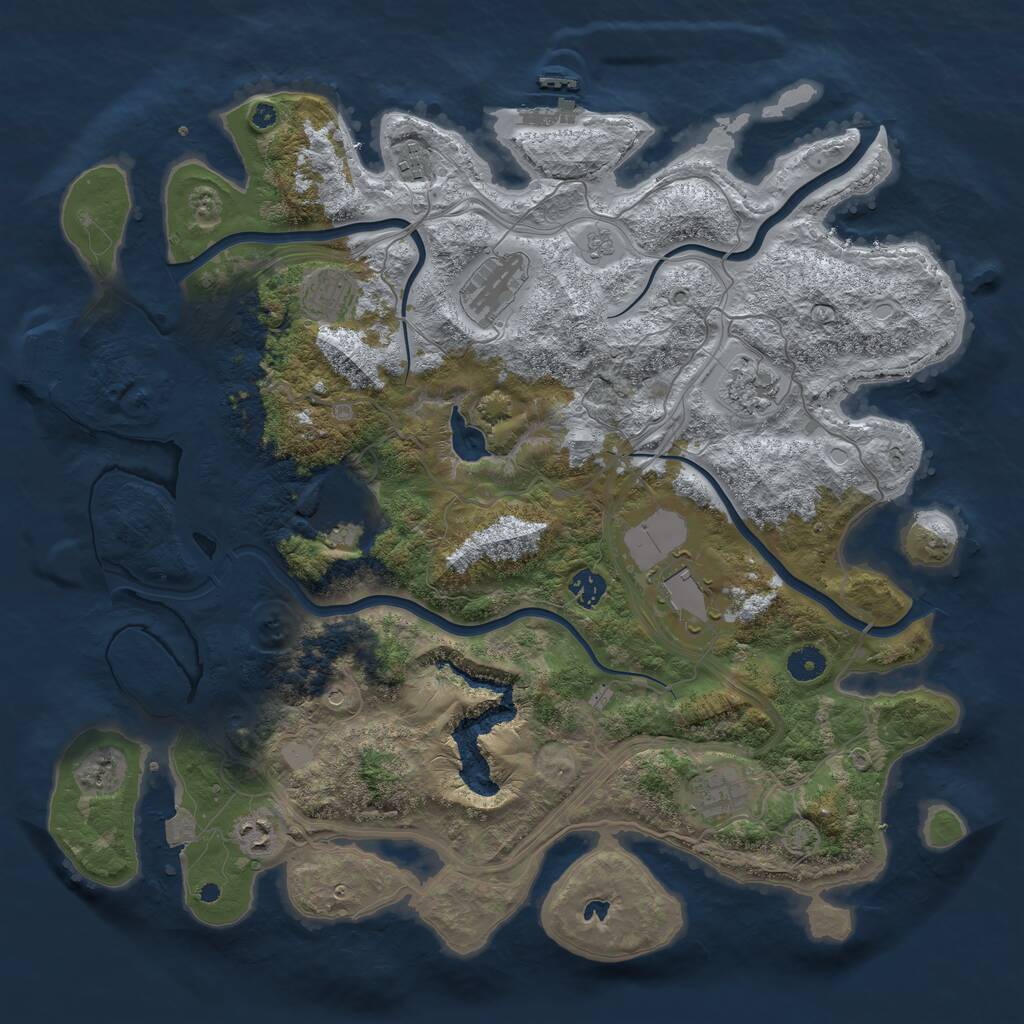 Rust Map: Procedural Map, Size: 4250, Seed: 5960627, 15 Monuments