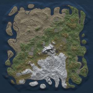 Thumbnail Rust Map: Procedural Map, Size: 5000, Seed: 555422107, 20 Monuments